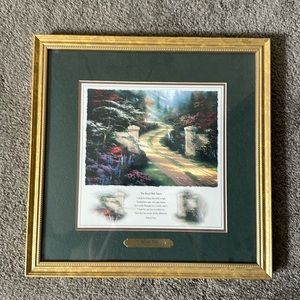 Thomas Kinkade SORING GATE Gold Framed Print